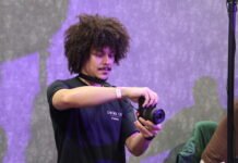 Canon monta vestido de fotografias dos visitantes da SPFW 2025