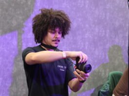 Canon monta vestido de fotografias dos visitantes da SPFW 2025